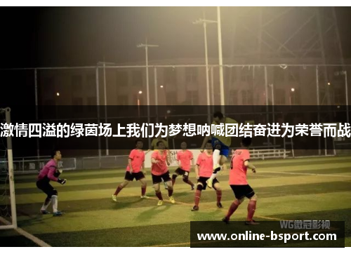 激情四溢的绿茵场上我们为梦想呐喊团结奋进为荣誉而战